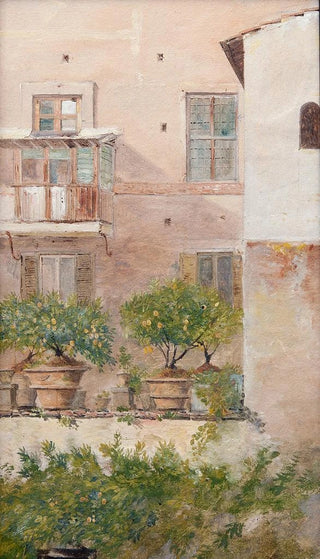 Lars Jacob von Rk - Italian Study Patio with LemonTrees in Flowerpots.webp