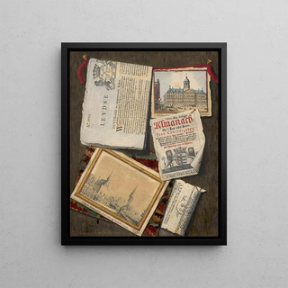 Laurentius Groskopf - Trompe lil of a drawing prints and an etching.webp