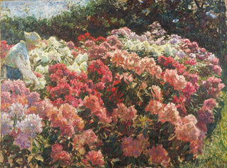 Rhododendron i Tuxens trädgård - Laurits Tuxen — vy av konstverket