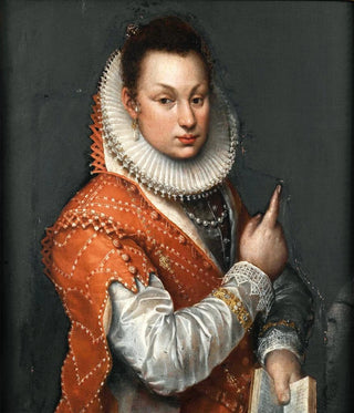 Lavinia Fontana - Portrait Of A Lady Wearing A Ruff Holding A Book In Her Left Hand.webp
