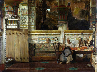 La veuve égyptienne - Lawrence Alma-Tadema — vy av konstverket