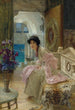 Reproduktion av målningen Regarder et attendre - Lawrence Alma-Tadema