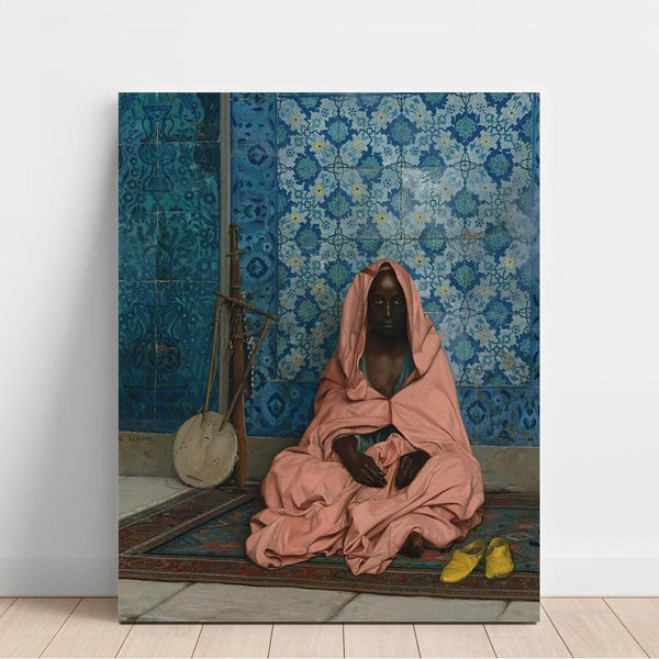 Reproduktion av målningen Le Barde Noir - Jean-Léon Gérôme