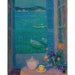 Reproduktion av målningen Le Bouquet à la Fenêtre, Villefranche-sur-Mer - Henri Le Sidaner