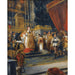 Reproduktion av målningen Le Cardinal de Richelieu Säger mässan i kapellet i Palais Royal - Eugène Delacroix