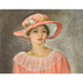 Reproduktion av målningen Le Chapeau Rose - Henri Lebasque
