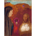 Reproduktion av målningen av Kristus och den samaritanska kvinnan (Den vita blomsterbuketten) - Odilon Redon