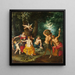 Le Festin de Bacchus - Jan Brueghel den Yngre — inramlat konstverk på väggen