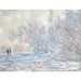 Reproduktion av målningen Le Givre à Giverny - Claude Monet