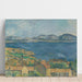 Reproduktion av målningen av Le Golfe de Marseille sett från l'Estaque - Paul Cézanne