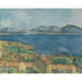 Reproduktion av målningen av Le Golfe de Marseille sett från l'Estaque - Paul Cézanne