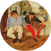 Le Gros Paysan et le Marchand - Pieter Brueghel le Jeune — visat i en interiör