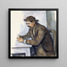 Le Joueur de cartes - Paul Cézanne — inramlat konstverk på väggen