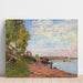 Reproduktion av målningen Le Loing à Saint-Mammès (1883)- Alfred Sisley