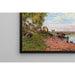 Reproduktion av målningen Le Loing à Saint-Mammès (1883)- Alfred Sisley