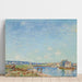 Reproduktion av målningen Le Loing à Saint-Mammès (1884) - Alfred Sisley