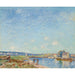 Reproduktion av målningen Le Loing à Saint-Mammès (1884) - Alfred Sisley