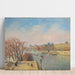 Reproduktion av målningen Le Louvre, Matin, Lumière du soleil - Camille Pissarro