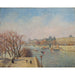 Reproduktion av målningen Le Louvre, Matin, Lumière du soleil - Camille Pissarro