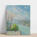 Reproduktion av målningen Le Louvre, Matin, Printemps - Camille Pissarro