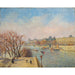 Reproduktion av målningen Le Louvre, soleil d’hiver - Camille Pissarro