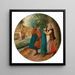 Le Manteau bleu - Pieter Brueghel le Jeune — inramlat konstverk på väggen