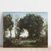 Reproduktion av målningen Le Matin, Dans av Nymfer - Camille Corot
