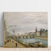 Reproduktion av målningen Le Pont au Change, sett från Quai de Gesvres - Jean-Baptiste-Camille Corot