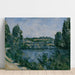 Reproduktion av målningen Le Pont et le Barrage à Pontoise av Paul Cézanne