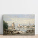 Reproduktion av målningen Le Port de La Rochelle av Jean-Baptiste-Camille Corot