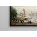 Reproduktion av målningen Le Port de La Rochelle av Jean-Baptiste-Camille Corot