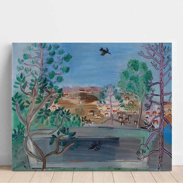 Reproduktion av målningen Le Réservoir à Golfe-Juan, à l'Oiseau - Raoul Dufy