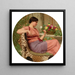 Le Temps des Roses - John William Godward — inramlat konstverk på väggen