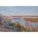 Reproduktion av målningen Le Village de Champagne au Coucher du Soleil, Avril - Alfred Sisley