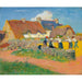 Reproduktion av målningen Le battage du blé au village - Henry Moret