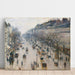 Reproduktion av målningen Le boulevard Montmartre un matin d'hiver - Camille Pissarro