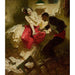 Reproduktion av målningen Le châle rouge - Dean Cornwell