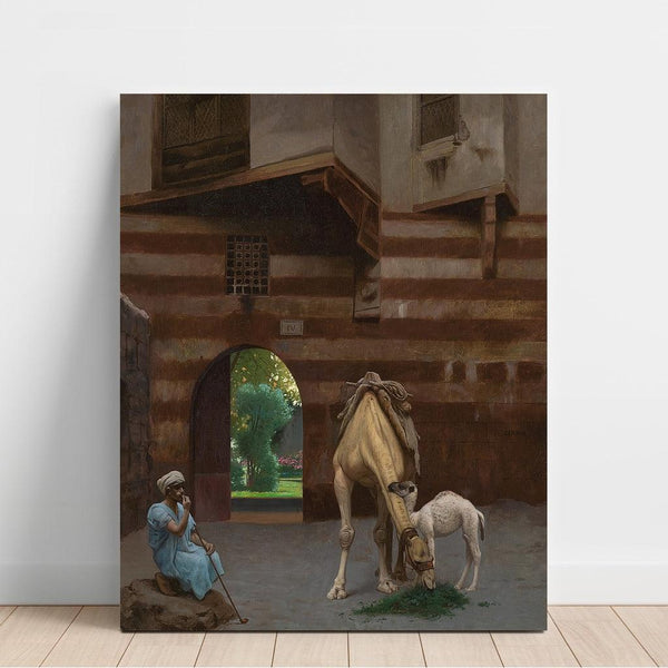 Reproduktion av målningen Le chamelier - Jean-Léon Gérôme