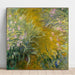 Reproduktion av målningen Le chemin à travers les Iris - Claude Monet