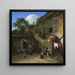 Le jardin de la chaumière - Adriaen van Ostade — inramlat konstverk på väggen