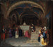 påven Gregorius XVI som besöker San Benedetto-kyrkan i Subiaco - Jean-François Montessuy — vy av konstverket