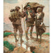 Reproduktion av målningen Le pont - Dean Cornwell