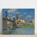 Reproduktion av målningen Le pont à Villeneuve-la-Garenne - Alfred Sisley
