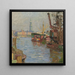 Le port de Hambourg - Carl Moll — inramlat konstverk på väggen
