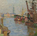 Le port de Hambourg - Carl Moll — vy av konstverket