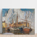Reproduktion av målningen av Svolværhamnen, Lofoten - Anna Boberg