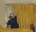 Le rideau jaune - Édouard Vuillard — vy av konstverket