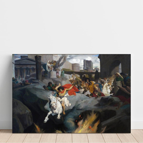 Reproduktion av målningen Le saut de Marcus Curtius - Jean-Léon Gérôme