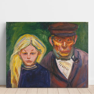 Le vieux pêcheur et sa fille - Edvard Munch | Reproduction Tableau Décoration murale affiche copie