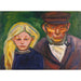 Reproduktion av målningen av den gamle fiskaren och hans dotter - Edvard Munch